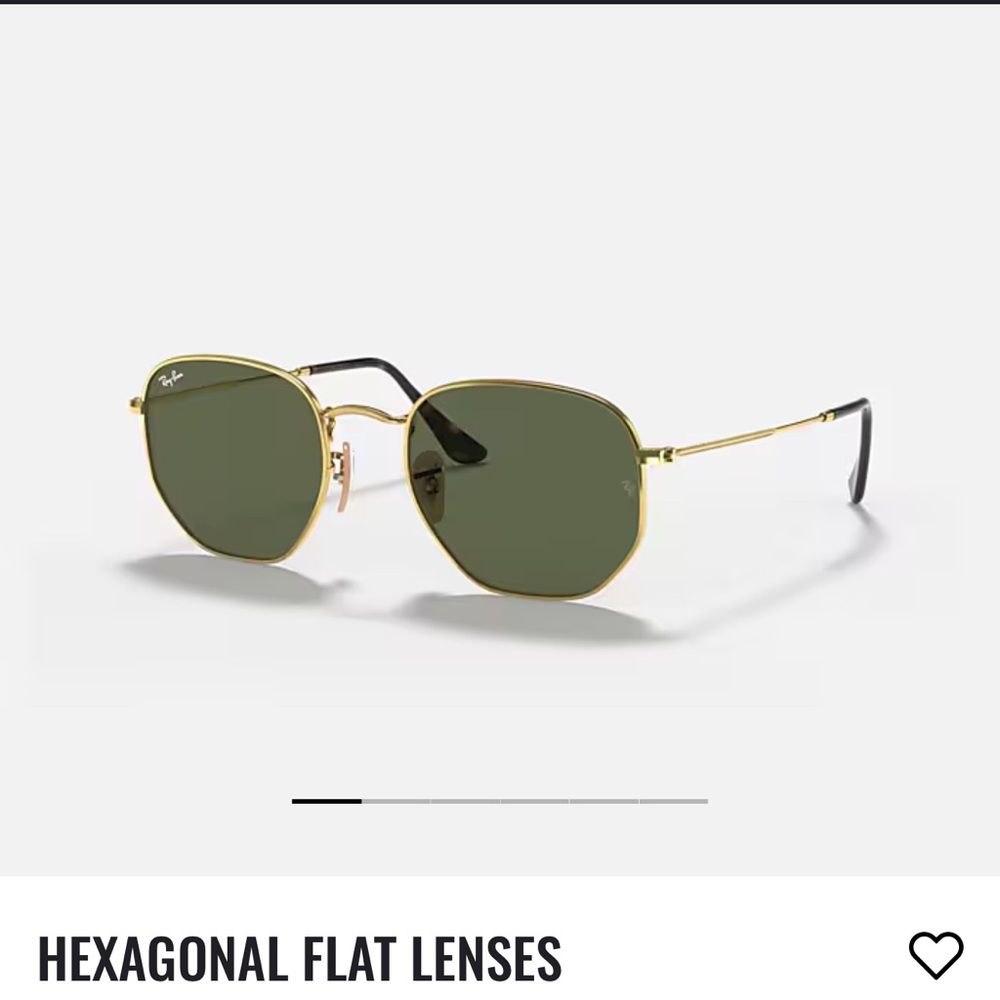 Ray-Ban Black and Gold Hexagonal Sunglasses - Picture 8 of 8